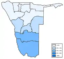 Distribution of Afrikaans