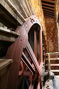 Scoop wheel of the Dogdyke Engine. Many land drains are pumped into the Witham.  This is how it was once done.