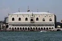 Photograph of the Palazzo Ducale in Venice, seen from the sea