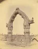 A photo of Torana taken in 1890 of 10th century Jagannath Temple, Puri, India.