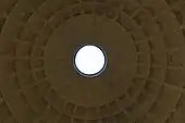 The Ancient Roman oculus of the Pantheon, Rome, Italy