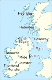 Map of Britain and Ireland