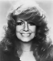 This is a photograph of Dottie West from 1977.