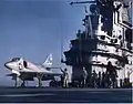 A-4 Skyhawk aboard Hancock in 1958