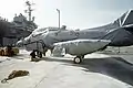 Douglas TA-4J Skyhawk prior being loaded into USS Okinawa at NAS Cubi Point on 4 June 1992.