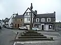 The cross at Doune, near Stirling, topped by a lion