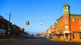 Downtown Clinton along U.S. Route 12