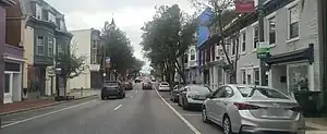 Downtown Hagerstown looking west onFranklin Street in 2023