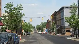 Downtown Hudson along Main Street (M-34)