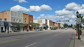 Downtown Kalkaska along Cedar Street