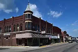 Looking east in downtown Monticello (2020)