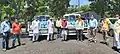 Dr Nirmal Singh flagging off the Relief Material during first wave of COVID-19 pandemic in Mahanpur, Basohli.