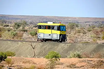 Draisine for crew transport and railway track inspection in Namibia 2017