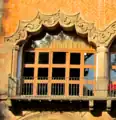 A draped arch at the Government Palace of Tlaxcala [es] (1545)