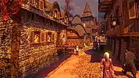 The Journeyman's Inn during autumn in the magical fantasy-based world Arcadia