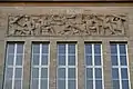 Detail: Relief with Icarus, Vulcan and warriors, 1937