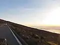 Driving to the summit of Haleakala at sunset.