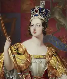 Detail from State Portrait of Queen Victoria 1837