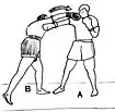 Cross  – in counter-punch with a looping