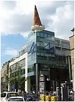 Dropped Cone 2001, Claes Oldenburg and Coosje van Bruggen, Neumarkt area, Cologne, Germany