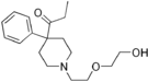 Chemical structure of droxypropine.