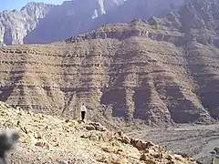 The mountainous region of Al-Hajar Mountains near Hatta in northern UAE