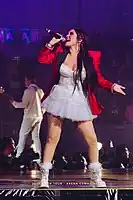 Dulce María at the 2000s Pop Tour in 2022