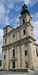 Armenian Catholic church in the main square of Dumbrăveni