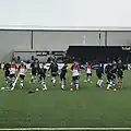 Dundalk F.C. squad warming up, 2019