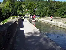 The Dundas Aqueduct on the Kennet and Avon Canal near Limpley Stoke