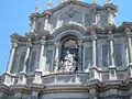 The frontage and Saint Agatha's niche