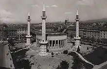 Mosque, built as a museum in 1938 and adapted in 1941 for the Zagreb Muslims by the Croatian fascist leader and politician who led the Ustaše movement Ante Pavelić, today Meštrović Pavilion, Square of Victims of Fascism.