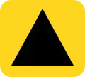 Solid triangle - Emergency diversion route for motorway and other main road traffic