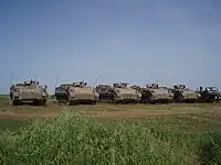 Armored Personnel Carriers (ELBO Leonidas-2) and a Mercedes-Benz G-Class vehicle of the Hellenic Force in Cyprus.