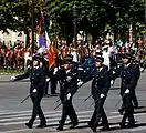 Flag guard of the French Firefighting Academy