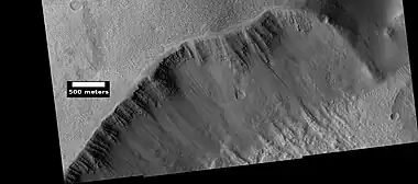 Layers, as seen by HiRISE under HiWish program.  Location is Tempe Terra.