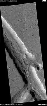 Troughs with dark slope streaks, as seen by HiRISE under HiWish program