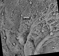 Group of channels, as seen by HiRISE under HiWish program