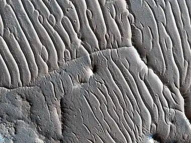 Close view of ridges