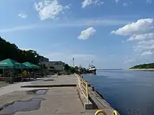 Pier in the mouth of Narva River