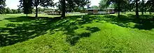 The largest Eagle mound as viewed from the tail looking approximately SSE toward the eagle's head and Cottage "A" and "B".