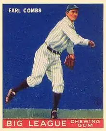 Earle Combs, MLB Hall of Fame, New York Yankees