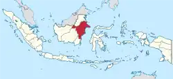 Location of East Kalimantan (dark red)[Legend]