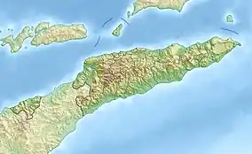 Location of lake in East Timor