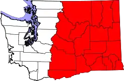 Location of Eastern Washington