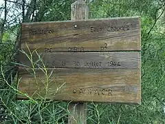 Sign commemorating the attack on the PC of the Organisation de résistance de l'armée (ORA, part of the FFI)