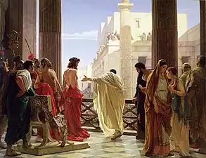 Pilate, trying and handing over Jesus, the King of the Jews, Mark 15:2