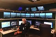 Control room of the simulator