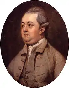 small portrait of Edward Gibbon by Henry Walton