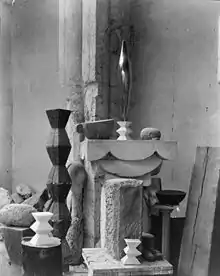 Picture by Steichen of Brâncuși's studio, 1920